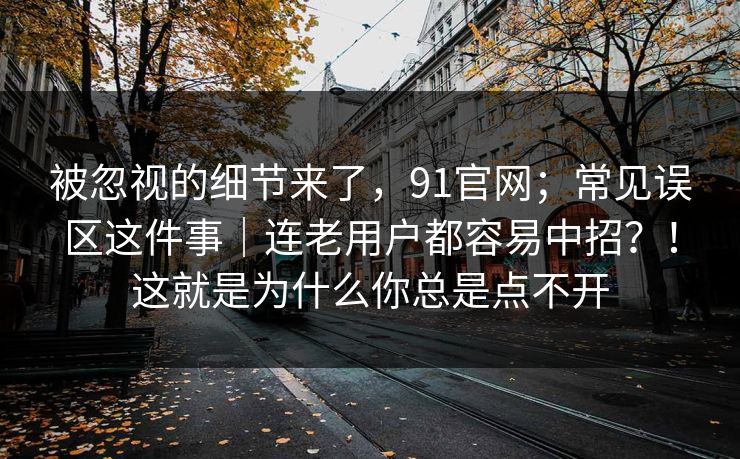 被忽视的细节来了,91官网;常见误区这件事|连老用户都容易中招?!这就是为什么你总是点不开 第1张 被忽视的细节来了,91官网;常见误区这件事|连老用户都容易中招?!这就是为什么你总是点不开 第1张