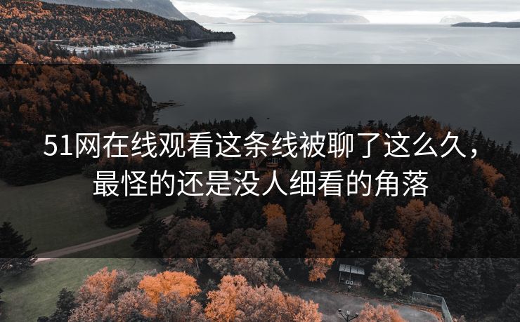 51网在线观看这条线被聊了这么久,最怪的还是没人细看的角落 第1张 51网在线观看这条线被聊了这么久,最怪的还是没人细看的角落 第1张